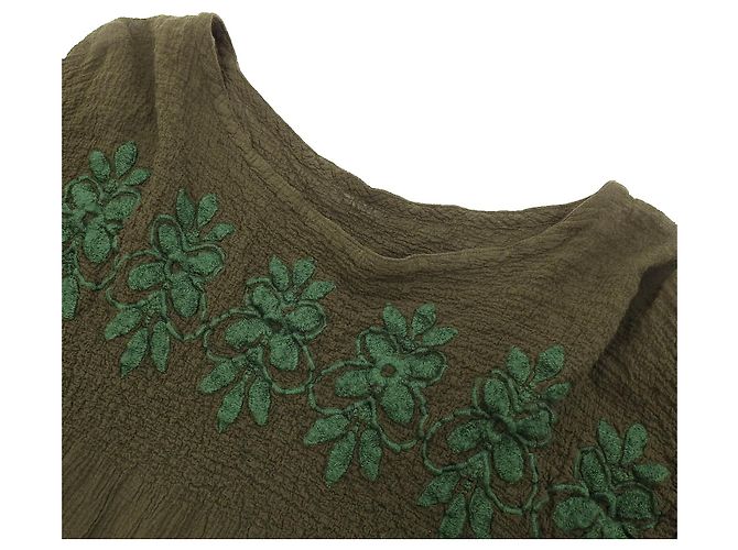 Vestido de bordado de coliflor ISSEY MIYAKE Verde Caqui - vista 3