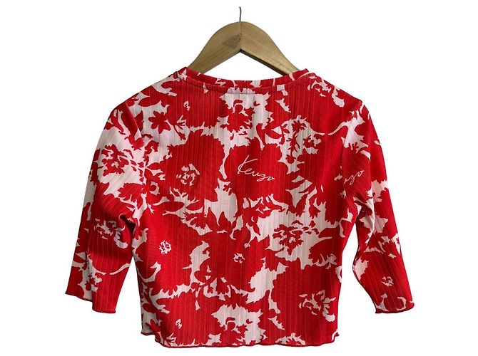 Top corto Medi FLOWER CAMO de Kenzo Blanco Roja - vista 2