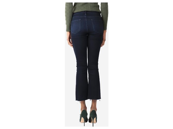 Frame Denim Dunkelindigo verkürzte Bootcut-Jeans - Größe UK 6 Blau - Ansicht 3