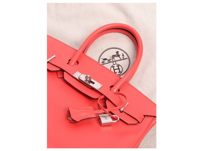 Hermès Borsa Birkin 30 rossa in pelle Togo Rosso - vue 10