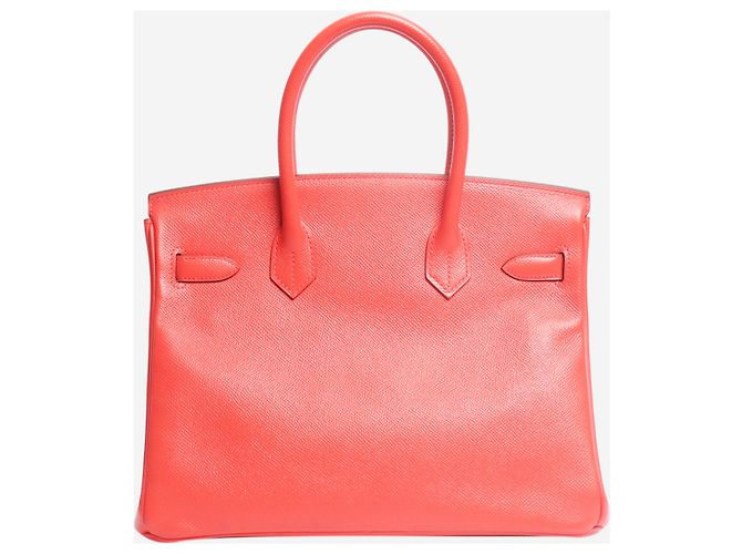 Hermès Borsa Birkin 30 rossa in pelle Togo Rosso - vue 3