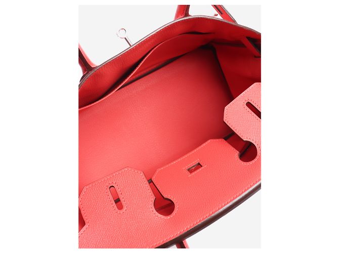 Hermès Borsa Birkin 30 rossa in pelle Togo Rosso - vue 7