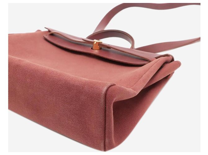 Hermès Herbag MM vintage 2001 bordeaux Marrone - vista 3