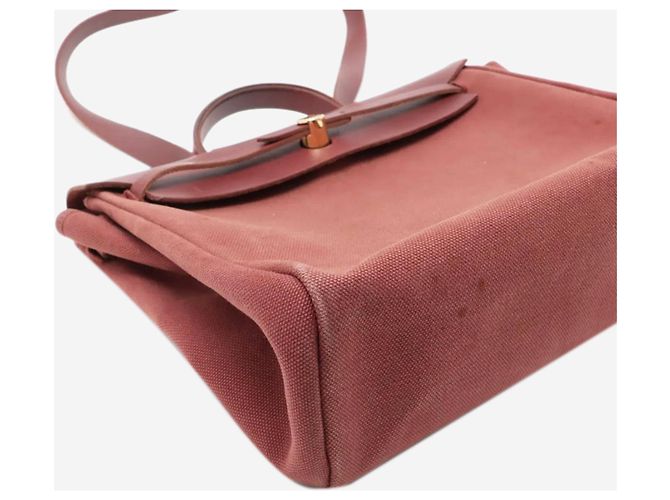 Hermès Herbag MM vintage 2001 bordeaux Marrone - vista 4