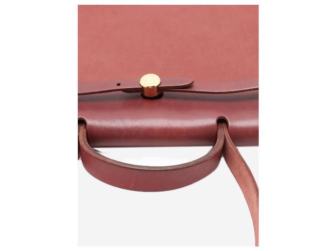 Hermès Herbag MM vintage 2001 bordeaux Marrone - vista 5