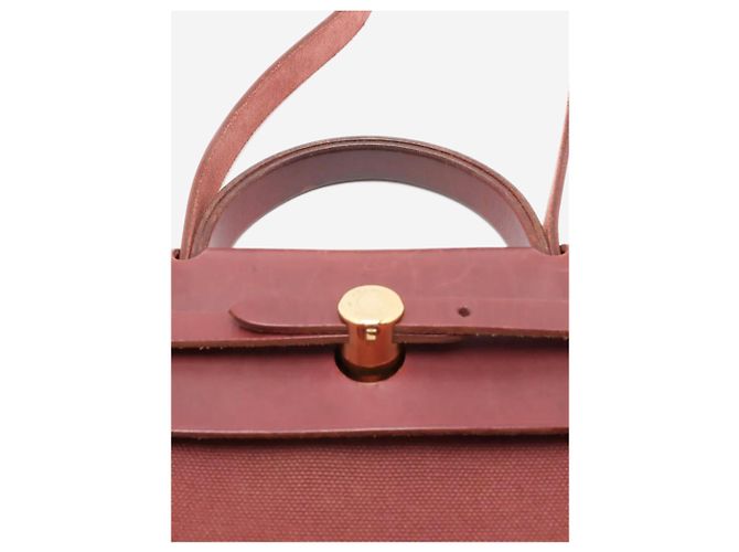 Hermès Herbag MM vintage 2001 bordeaux Marrone - vista 6