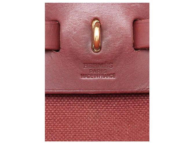 Hermès Herbag MM vintage 2001 bordeaux Marrone - vista 9