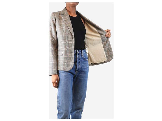 Bonpoint Grey check jacket - size UK 6 - view 4