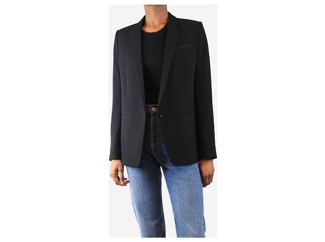 The Kooples Schwarze Marta Crepe-Jacke - Größe UK 8 - Ansicht 3