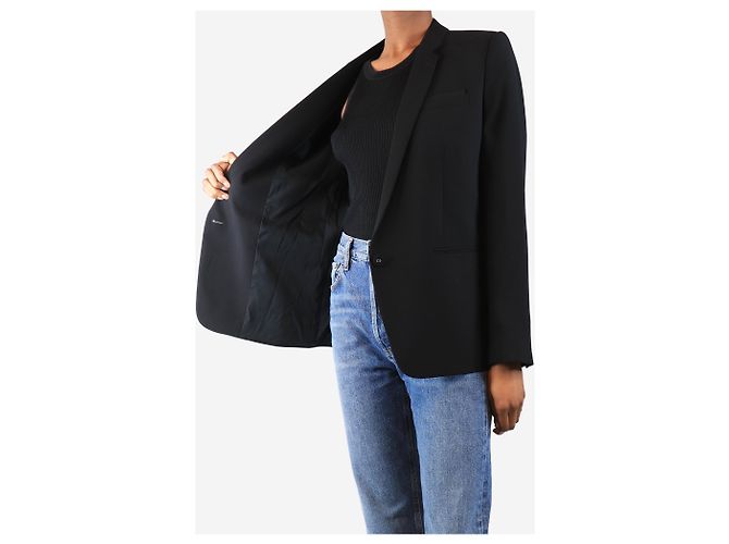 The Kooples Schwarze Marta Crepe-Jacke - Größe UK 8 - Ansicht 4