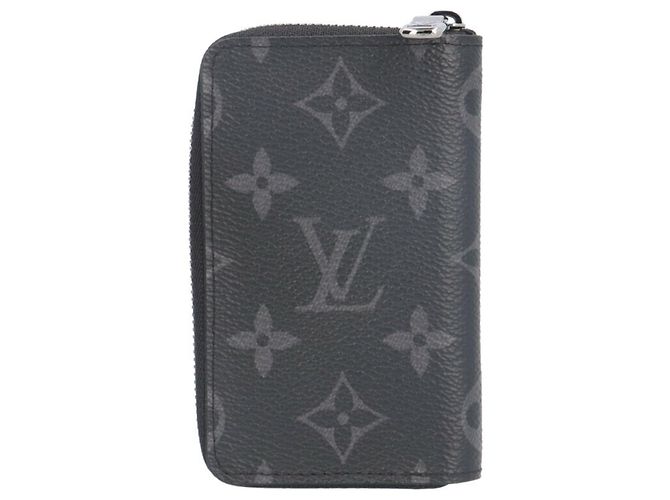Portafoglio Zippy Vertical Monogram Eclipse Louis Vuitton Nero Monogramma - vista 2