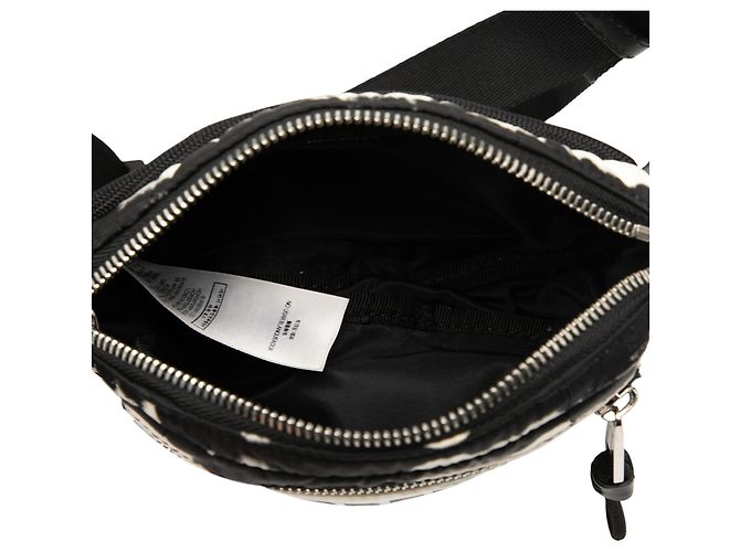 Belt bag in nylon con stampa zebra bianca e logo Burberry Bianco - vista 4