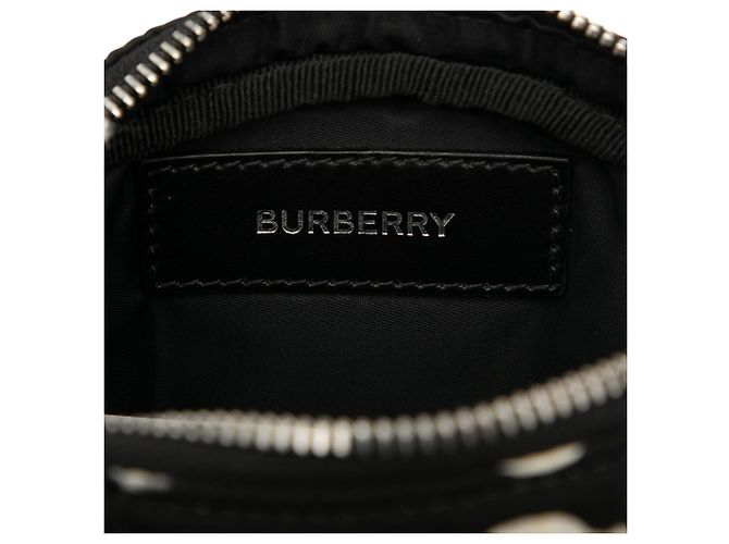 Belt bag in nylon con stampa zebra bianca e logo Burberry Bianco - vista 6