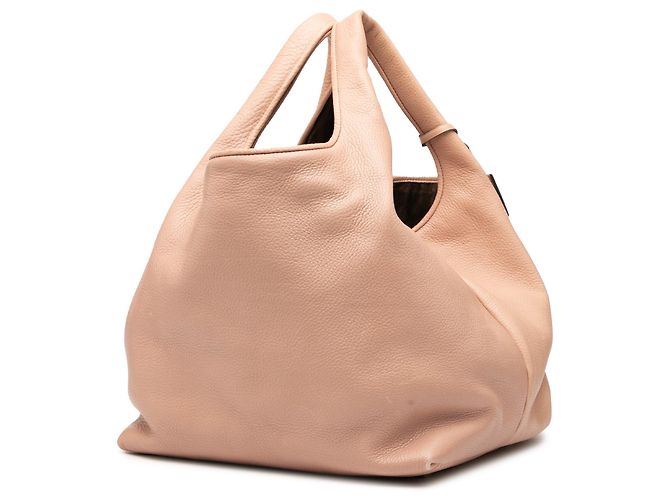 Borsa a Spalla Calle Lock in Pelle di Vitello Marrone LOEWE Carne - vista 2