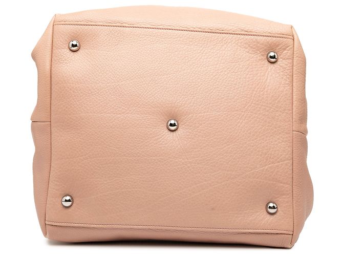 Borsa a Spalla Calle Lock in Pelle di Vitello Marrone LOEWE Carne - vista 3