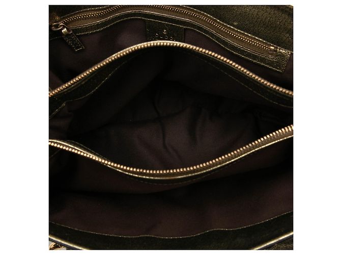 Bamboo Borsa a mano in pelle di vitello metallica dorata Gucci con metallo e bambù D'oro - vista 4