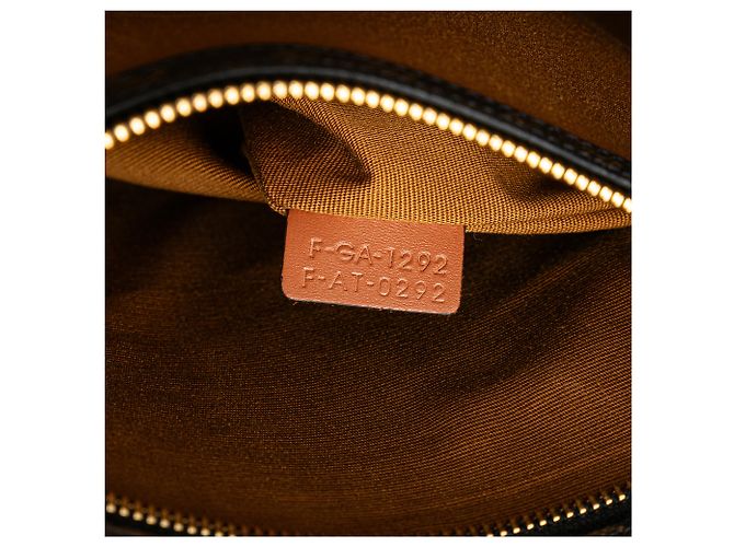 Céline Cabas vertical en toile enduite Triomphe petit modèle marron de Celine Marron foncé - vue 6
