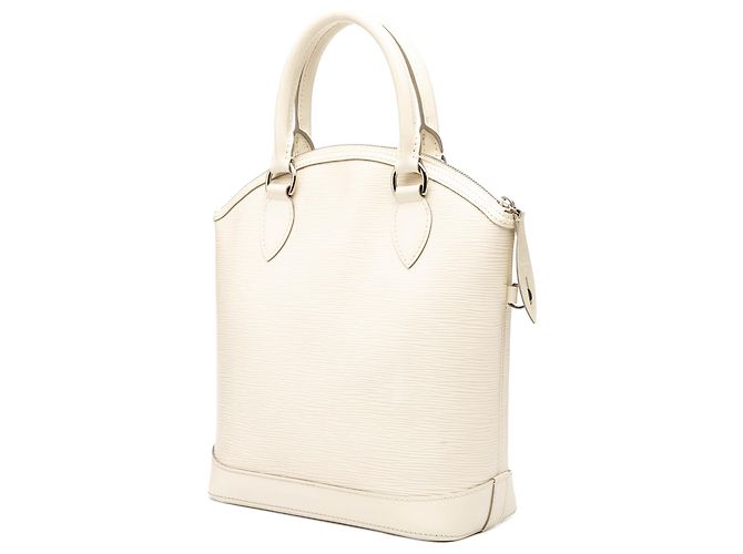 Louis Vuitton Lockit Vertical Bianco in Epi - vista 2