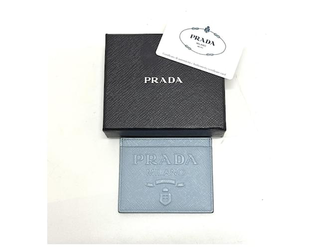 Saffiano Prada Hellblauer Reisepasshalter - Ansicht 10