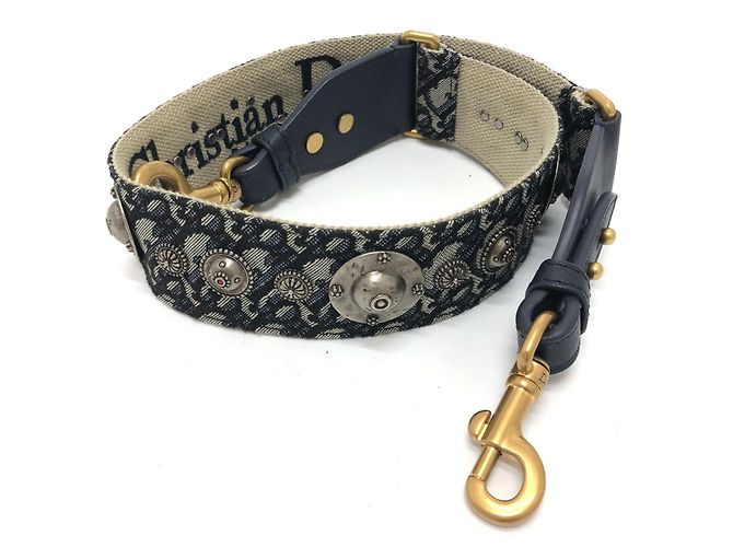 Medaglione con logo Dior Oblique e tracolla Christian Dior Blu navy - vista 14