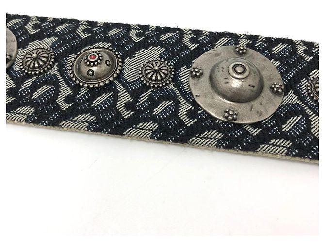 Medaglione con logo Dior Oblique e tracolla Christian Dior Blu navy - vista 4