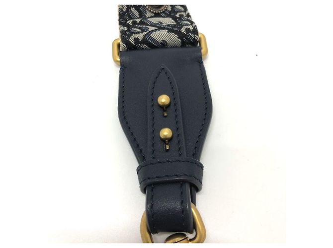 Medaglione con logo Dior Oblique e tracolla Christian Dior Blu navy - vista 7