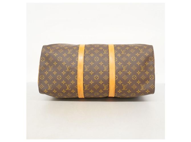 Borsa Boston Keepall Bandoulière 50 Monogram Louis Vuitton Marrone - vista 3
