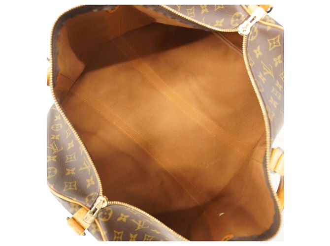 Borsa Boston Keepall Bandoulière 50 Monogram Louis Vuitton Marrone - vista 4