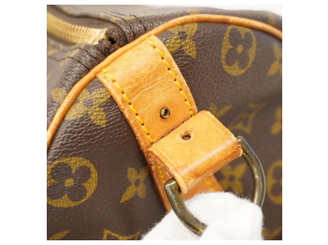 Borsa Boston Keepall Bandoulière 50 Monogram Louis Vuitton Marrone - vista 7