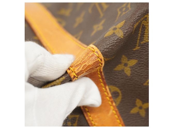 Borsa Boston Keepall Bandoulière 50 Monogram Louis Vuitton Marrone - vista 8