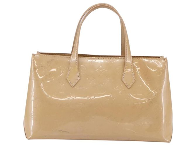 Borsa Louis Vuitton Wilshire Monogram Vernis PM Beige - vista 2