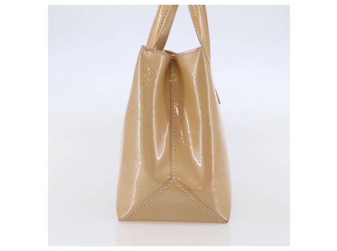 Borsa Louis Vuitton Wilshire Monogram Vernis PM Beige - vista 3