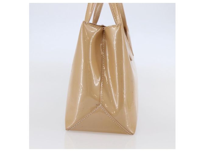 Borsa Louis Vuitton Wilshire Monogram Vernis PM Beige - vista 4