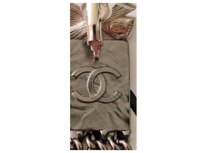 Orecchini pendenti Chanel acciaio argento Silver hardware - vista 11