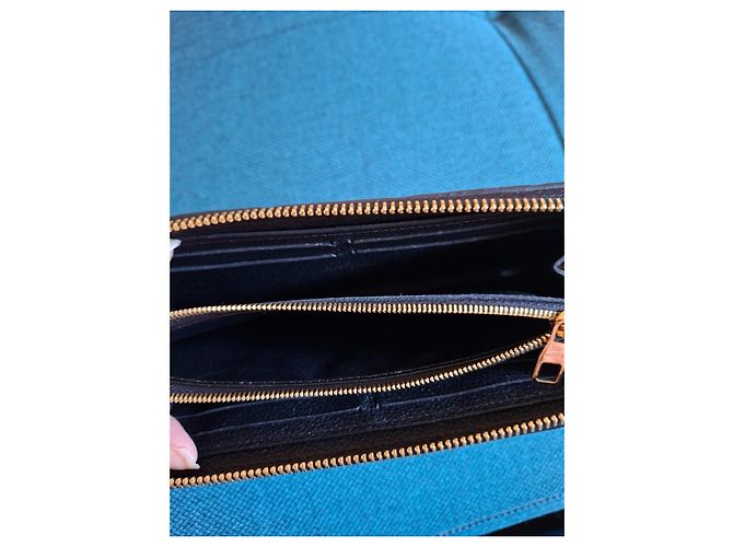Cartera Louis Vuitton Zippy de piel negra Negro - vista 10