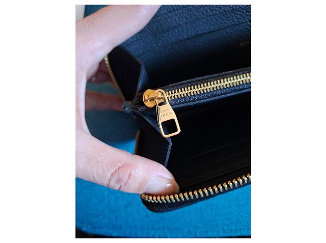 Cartera Louis Vuitton Zippy de piel negra Negro - vista 9