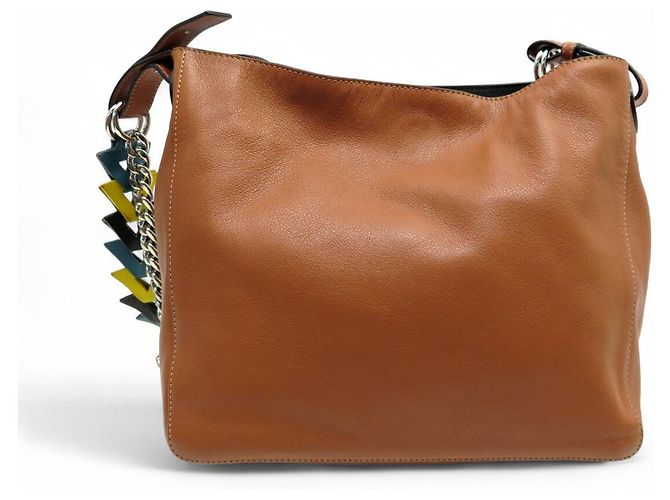 BORSA LOEWE V BUCKET 303.30.N14 PELLE CAMMELLO BORSA A SPALLA - vista 2