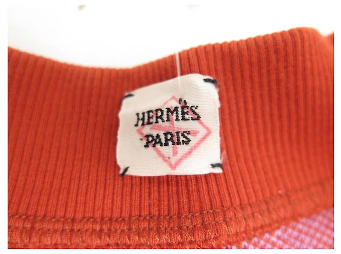 Hermès NEUES HERMES H RUNDKLEID 38 M MIT MICRO REISSVERSCHLUSS AUS ORANGE JACQUARD-JERSEY - Ansicht 5