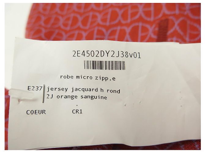 Hermès NEUES HERMES H RUNDKLEID 38 M MIT MICRO REISSVERSCHLUSS AUS ORANGE JACQUARD-JERSEY - Ansicht 9