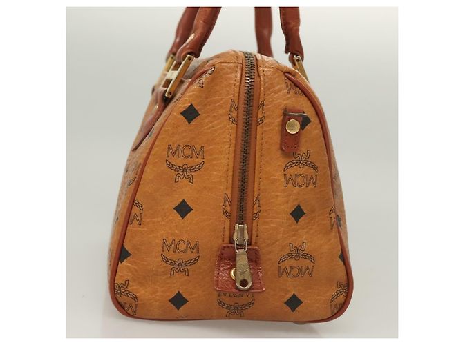 Borsa MCM Visetos in tela e pelle Marrone - vista 4