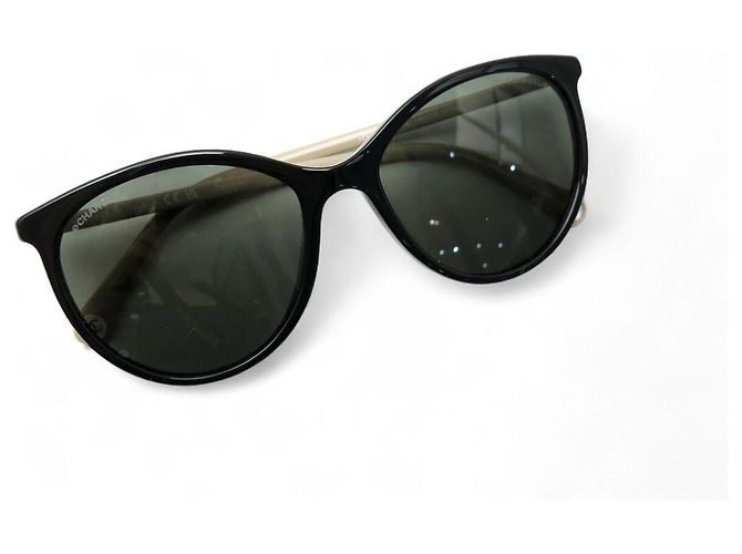 NUOVI OCCHIALI DA SOLE CHANEL LOGO CC 5448 PLASTICA NERA Nero - vista 10