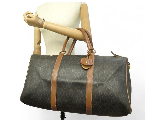 BORSA DA VIAGGIO A MANO CHRISTIAN DIOR 45 IN CANVAS A NIDO D'APE - vista 10