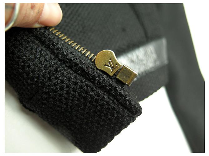 LOUIS VUITTON SHORT ZIPPERED JACKET M 38 NICOLAS GHESQUIERE IN WOOL Black - view 13
