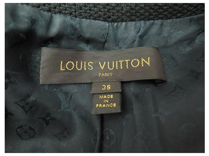 LOUIS VUITTON SHORT ZIPPERED JACKET M 38 NICOLAS GHESQUIERE IN WOOL Black - view 5