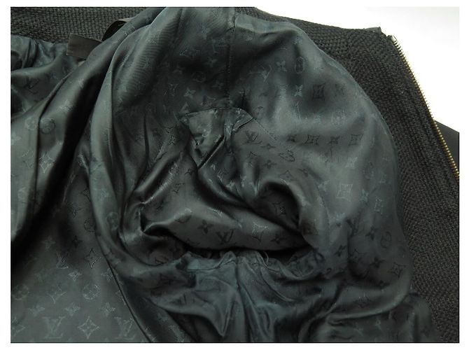 LOUIS VUITTON SHORT ZIPPERED JACKET M 38 NICOLAS GHESQUIERE IN WOOL Black - view 9