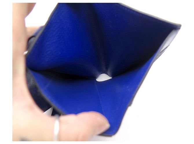 Hermès HERMES KELLY MEDIUM FOLDABLE WALLET MYSORE GOAT LEATHER BLUE - view 11