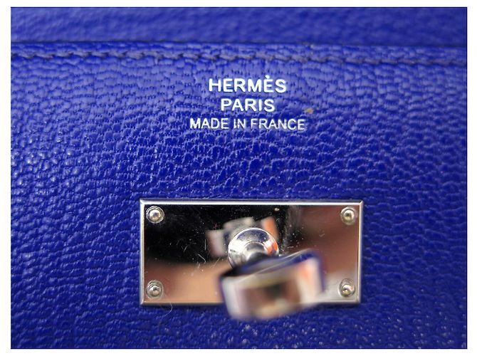 Hermès HERMES KELLY MEDIUM FOLDABLE WALLET MYSORE GOAT LEATHER BLUE - view 6