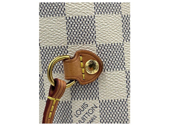 Borsa Louis Vuitton Neverfull in Pelliccia Bianca Bianco - vista 6