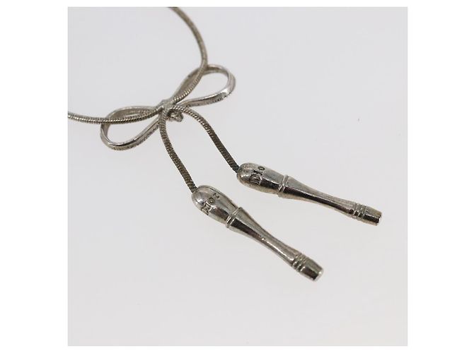 Collana Pendente CD Bow in Metallo con Cristallo Christian Dior - vista 6