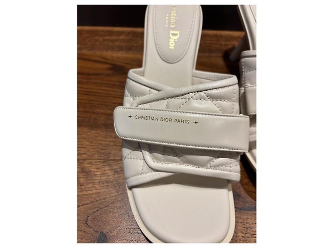 Dior Leder Mules Weiß Größe 40 - Ansicht 11